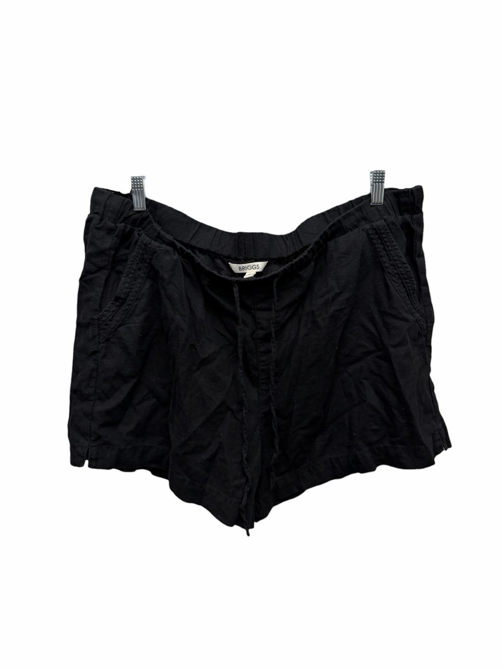 Briggs New York Black High-Waist Drawstring Shorts